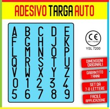 Lettere Adesive Numeri Targa Auto Posteriore Comunita Europea CE