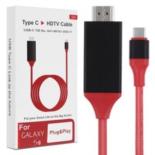 Adattatore cavo TV 2m Type C a HDMI HDTV AV per Samsung Galaxy Huawei Redmi Note