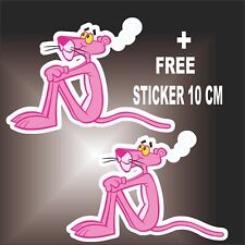 Adesivo PANTERA ROSA FUNNY COMIC CARTOON  + ADESIVO DA 10 CM IN OMAGGIO
