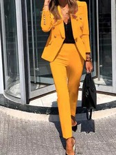 Tailleur Donna Giallo Elegante