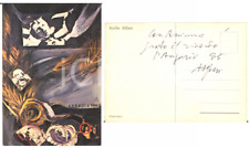 1970 ca Pittore Attilio ALFIERI - "America 1968" - Cartolina con AUTOGRAFO