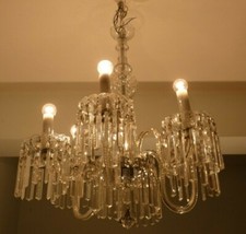 ANTICO LAMPADARIO IN CRISTALLO DI " BOEMIA "