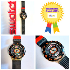 Swatch Scuba Tech Diving SDK110 1993 Vintage Orologio da polso NOS Anni 90 Usato