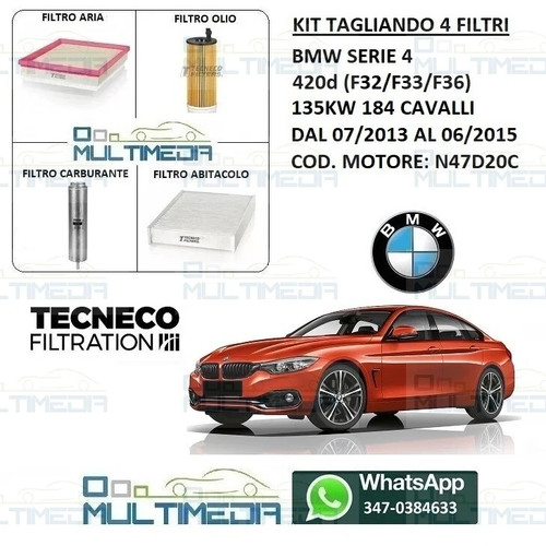 Tagliando filtri tecneco bmw - tecneco,