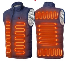 Gilet riscaldato elettrico USB 9 zone unisex termico invernale sport moto bici