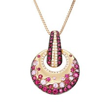 Collana 18 carati PG/YG rubino