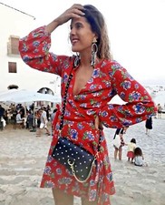 Zara Rosso Blu Verde Stampa