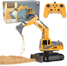 Giocattoli per Escavatori Radiocomandati per Ragazzi, Trattore 2 in 1 RC Con Bul