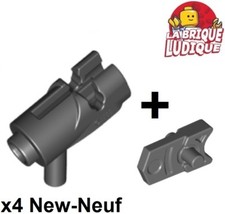 Lego 4x Arma Pistola Gun Blaster Shooter Nera/Black 15391+15392 Nuovo