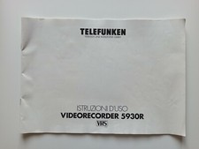 Manuale d'istruzioni Videorecorder Telefunken 5930R