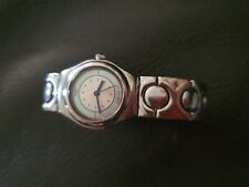 Swatch  irony Bracciale acciaio Quadrante Azzurro/avorio Anni 90 Funzionante.
