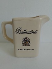 VINTAGE JUG GADGET CARAFFA CERAMICA pubblicitaria Ballantine' s whisky SCOTCH