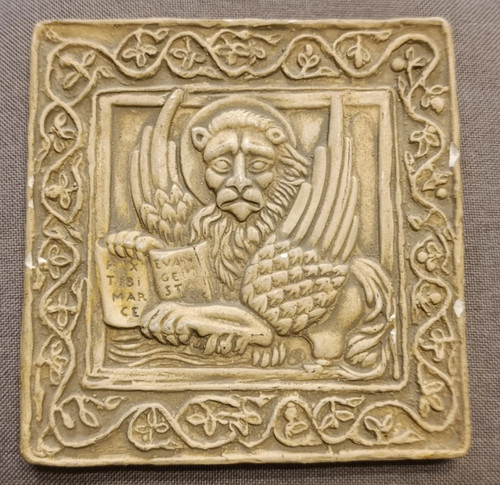 Bassorilievo ceramica leone - bassorilievo,