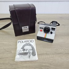 Polaroid 1000 Land Camera fotocamera pellicola istantanea funzionante pulsante rosso + custodia 
