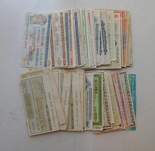 Miniassegni lotto di 100 - -,