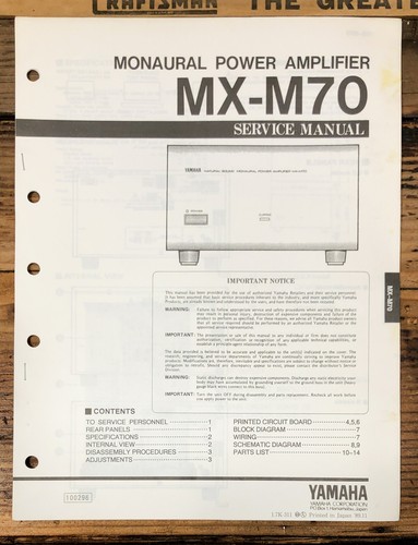 Yamaha m70 amplificatore - yamaha,