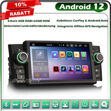 Autoradio 8 Core 64GB Android 13 GPS Navi Fiat Punto Linea DAB+ BT 5.0 WiFi TPMS