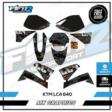 Kit Grafica Mid Range KTM LC4 640 Adesivi Decalcomanie Racing MX Supermoto