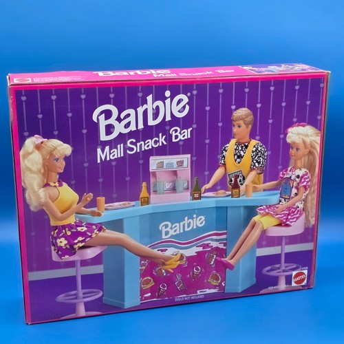 Vintage 1993 barbie mall snack - mall,
