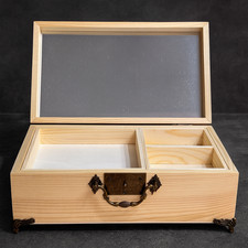 Portagioie in legno decoupage