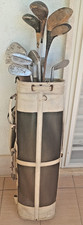 Antico Set 15 Mazze Da Golf Vintage da Collezione con Sacca