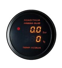 Manometro digitale ROAD ITALIA 52 mm doppia lettura, pressione olio /temperatura