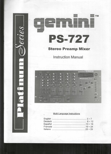Gemini platinum series 727 - gemini,