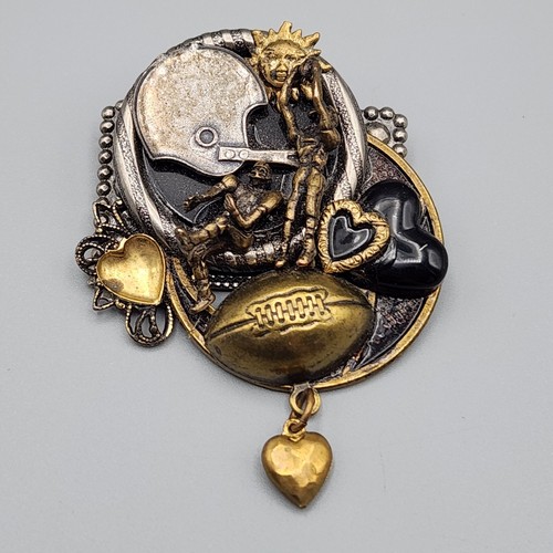 Spilla vintage calcio cuore - spilla,