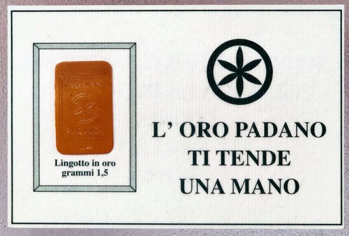 Lingotto oro lega - gr, nord