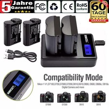 Batteria 2*2800 mAh EN-EL15 A