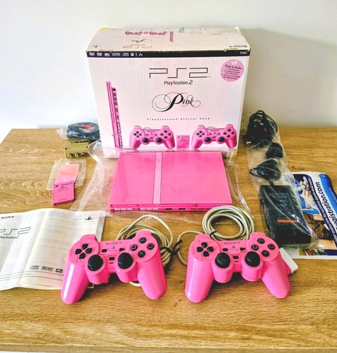 Pink playstation ps2 slim - 2,