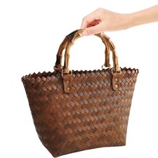  Borsa di paglia intrecciata