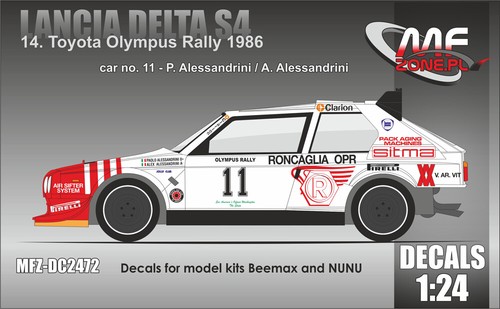Decals lancia delta - 1/24,
