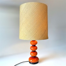 Lampada da tavolo vintage Germania Ovest lampadina lava grassa metà secolo arancione moderno