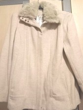 Cappotto lana panna collo