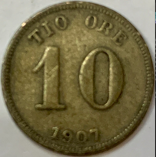Rara moneta argento - 10, öre