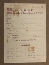 PREZZA - L'AQUILA - PARTITO FASCISTA - Fasci di Combattimento - 1940