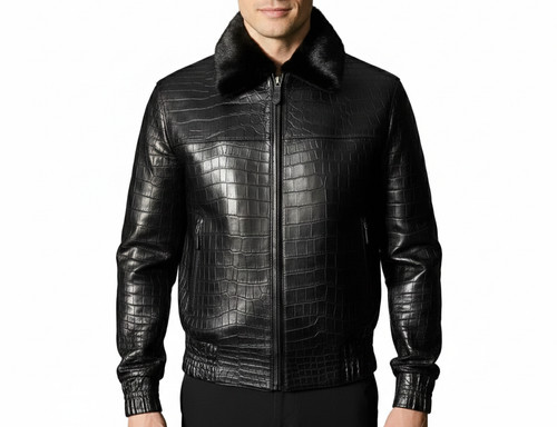 Bomber uomo pelle nera - uomo,