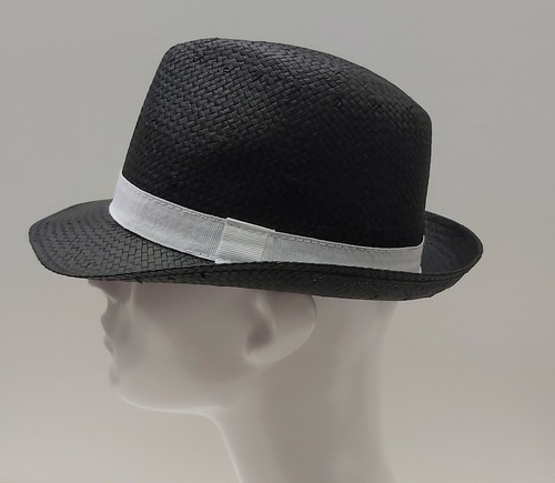 Cappello paglia nero fascia - paglia,