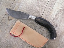 COLTELLO artigianale 23 CM SARDO ARBURESA DAMASCO MANICO in corno muflone ARBUS