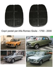 KIT COPRI PEDALI ALFA ROMEO GIULIA 1750 2000 gomma pedaliera gommini epoca