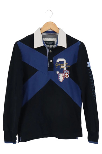Galvanni polo uomo blu manica - polo,