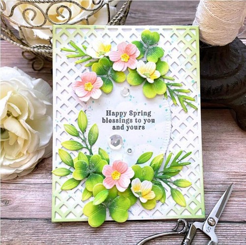 Stencil metallo fustelle fiori