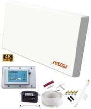 Selfsat H22D1+ Set Antenna Piatta Full HD 4K UHD 1 Parte Finestra