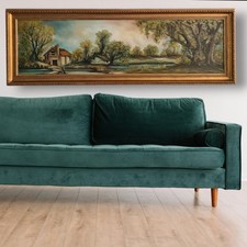 Grande quadro originale olio su tela firmato incorniciato natura regalo di Natale