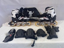 Pattini in Linea LONG FEN Inline Skate - Taglia L (39-42) Set Protezioni e Borsa