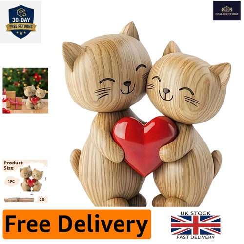 Scultura coppia gatto - scultura,
