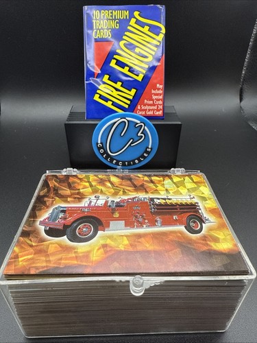 Fire engine trading card set - engine,