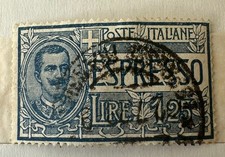 Francobollo Regno D'Italia 1925 "Espresso 1.25 L. Vittorio Emanuele III" Corone
