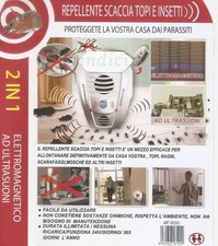 Scacciatopi Scaccia Topi Scarafaggi Elettromagnetico ad Ultrasuoni Bernigroup